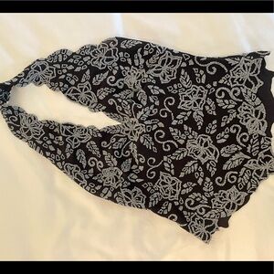 Stretch slimming festive evening halter top.